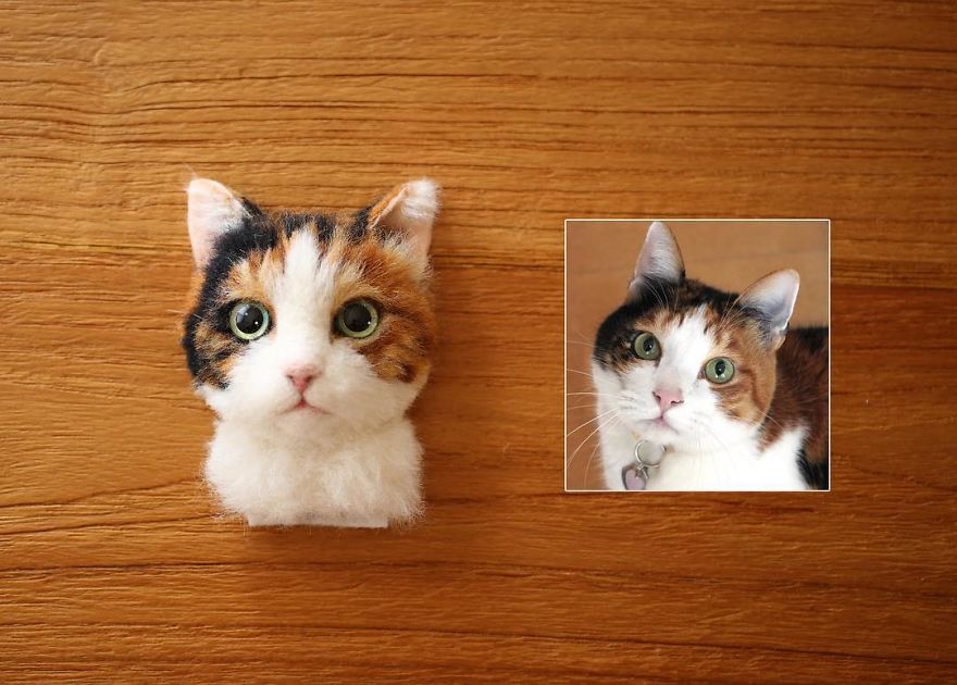 Une Artiste Japonaise Cree Des Portraits De Chats Realistes En 3d Avec De La Laine Feutree Et Le Resultat Est Juste Trop Parfait Ipnoze