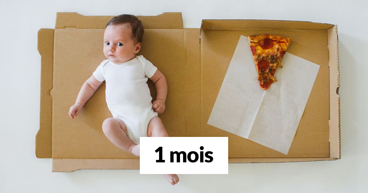 Cette Maman A Documente Les 12 Premiers Mois De Son Bebe En Utilisant Des Pointes De Pizza Avec Differentes Garnitures Ipnoze