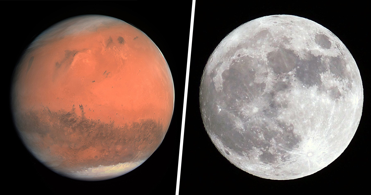 Mars et la Lune seront visibles ensemble à partir de ce soir ipnoze