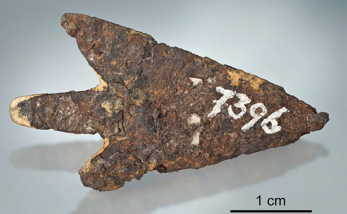 La pointe de flèche, fabriquée à partir d’une météorite il y a 3 000 ans, a été découverte dans le village de Mörigen.